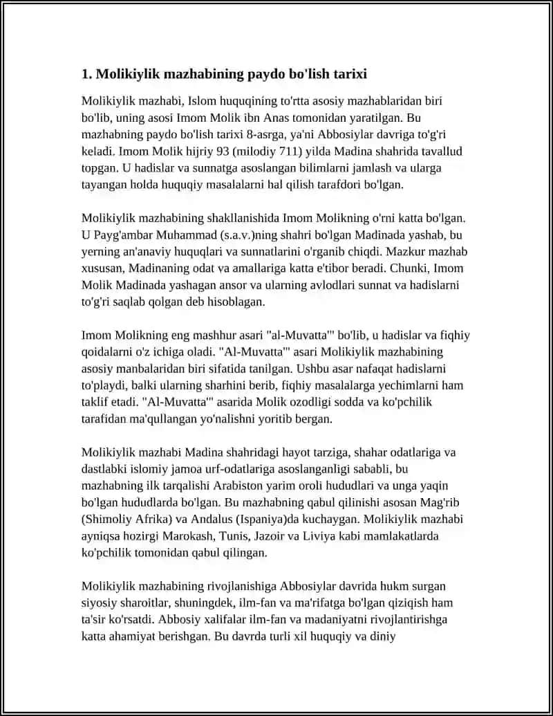 Molikiylik mazhabi 3