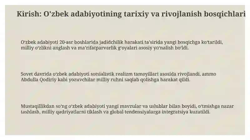 Mashhur oʻzbek adiblari ijodidan namunalar 3