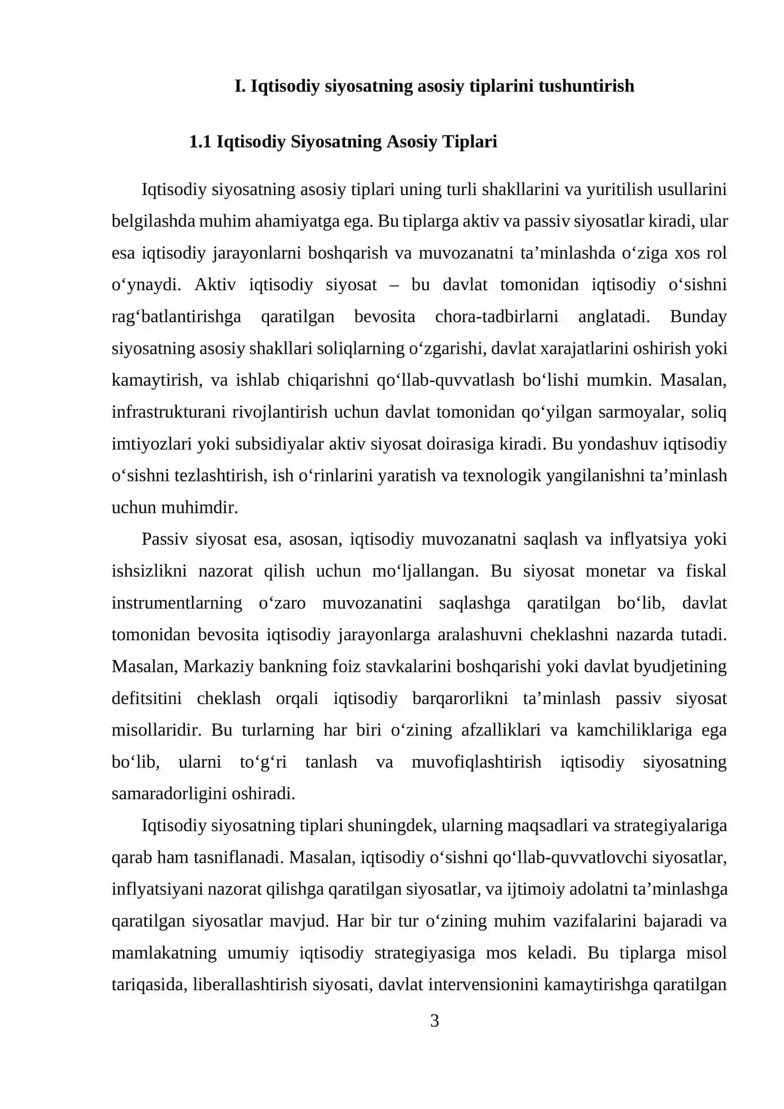 Iqtisodiy siyosatning rivojlanish tarixini o‘rganish 3