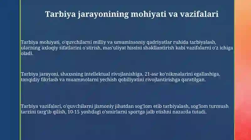 Tarbiya usullari va shaklari 3