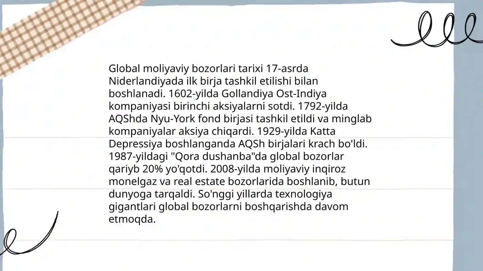 Global moliyaviy bozorlari 3