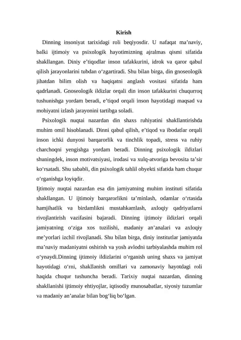 Dinning gnoseologik, psixologik va ijtimoiy ildizlari 3