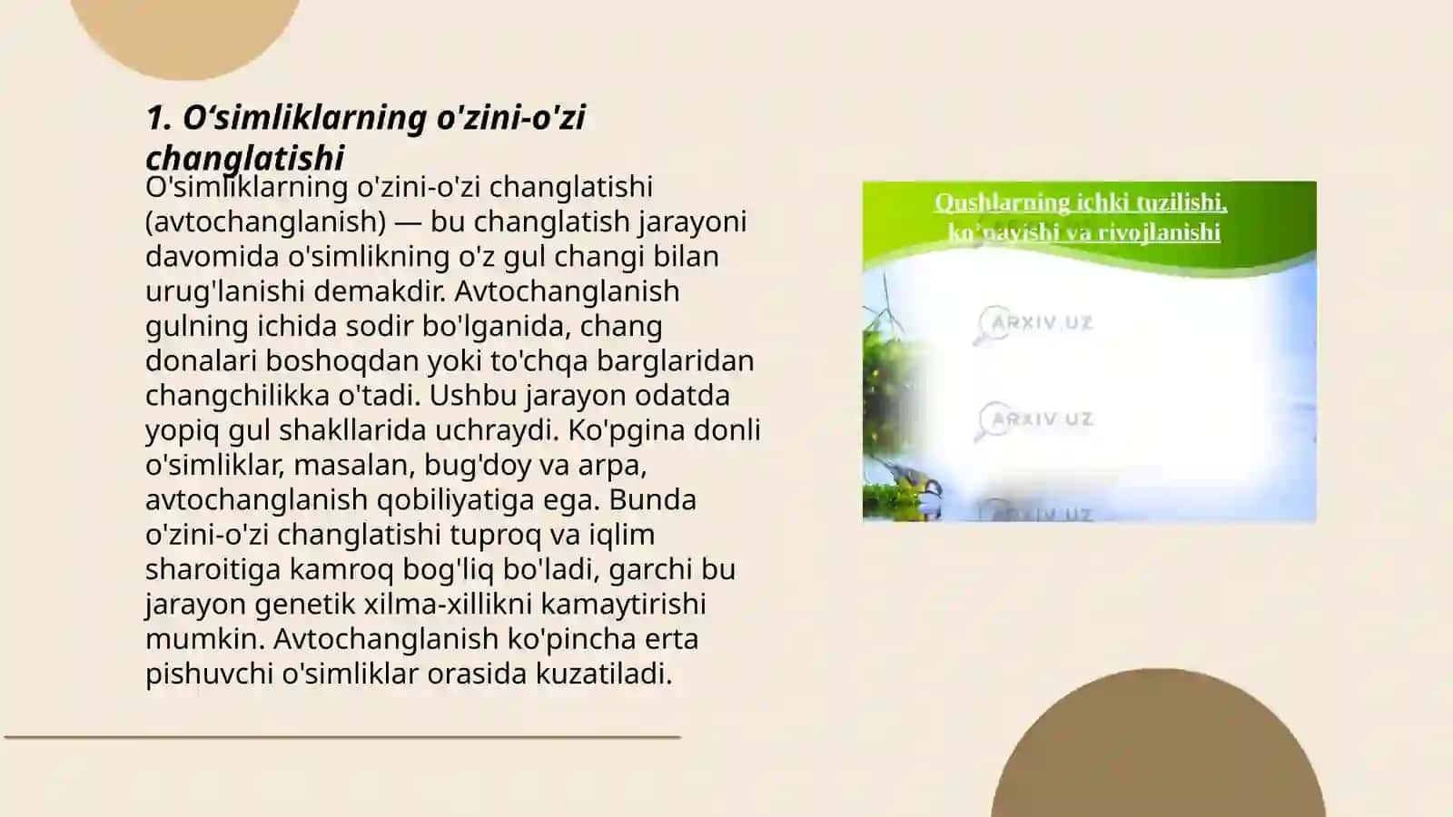 O'simliklarning ko'payishi 3