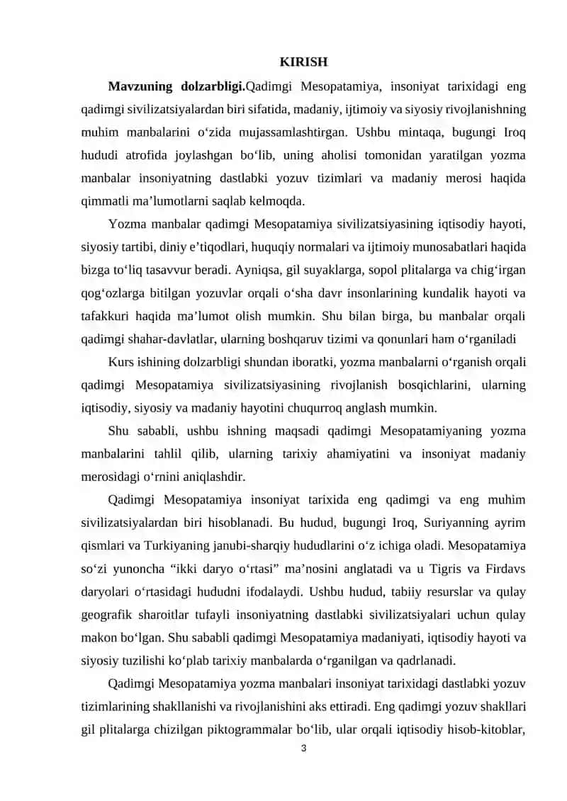 QADIMGI MESOPATAMIYANING YOZMA MANBALARI 3