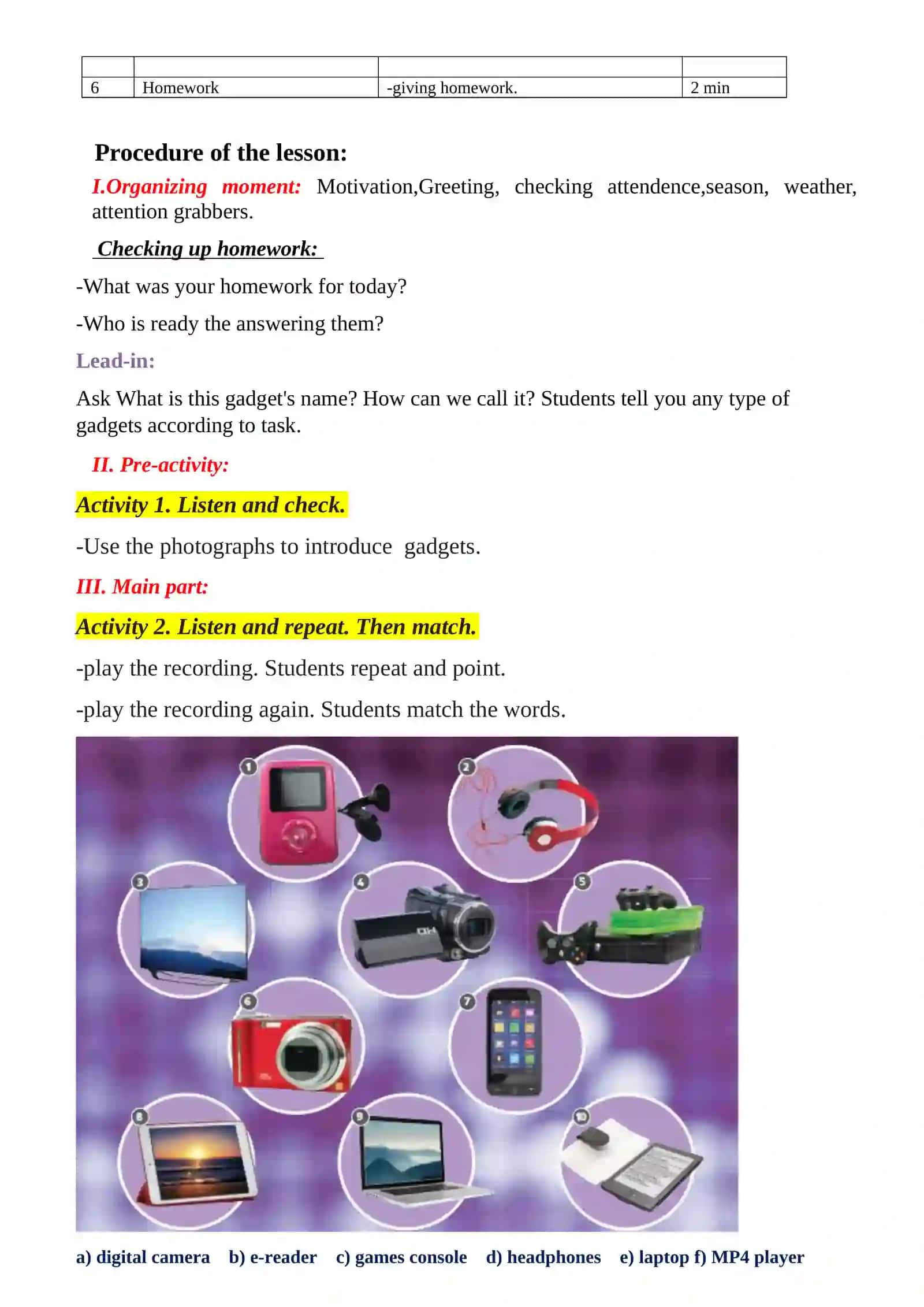 Theme: Vocabulary: What gadgets do you have? 3