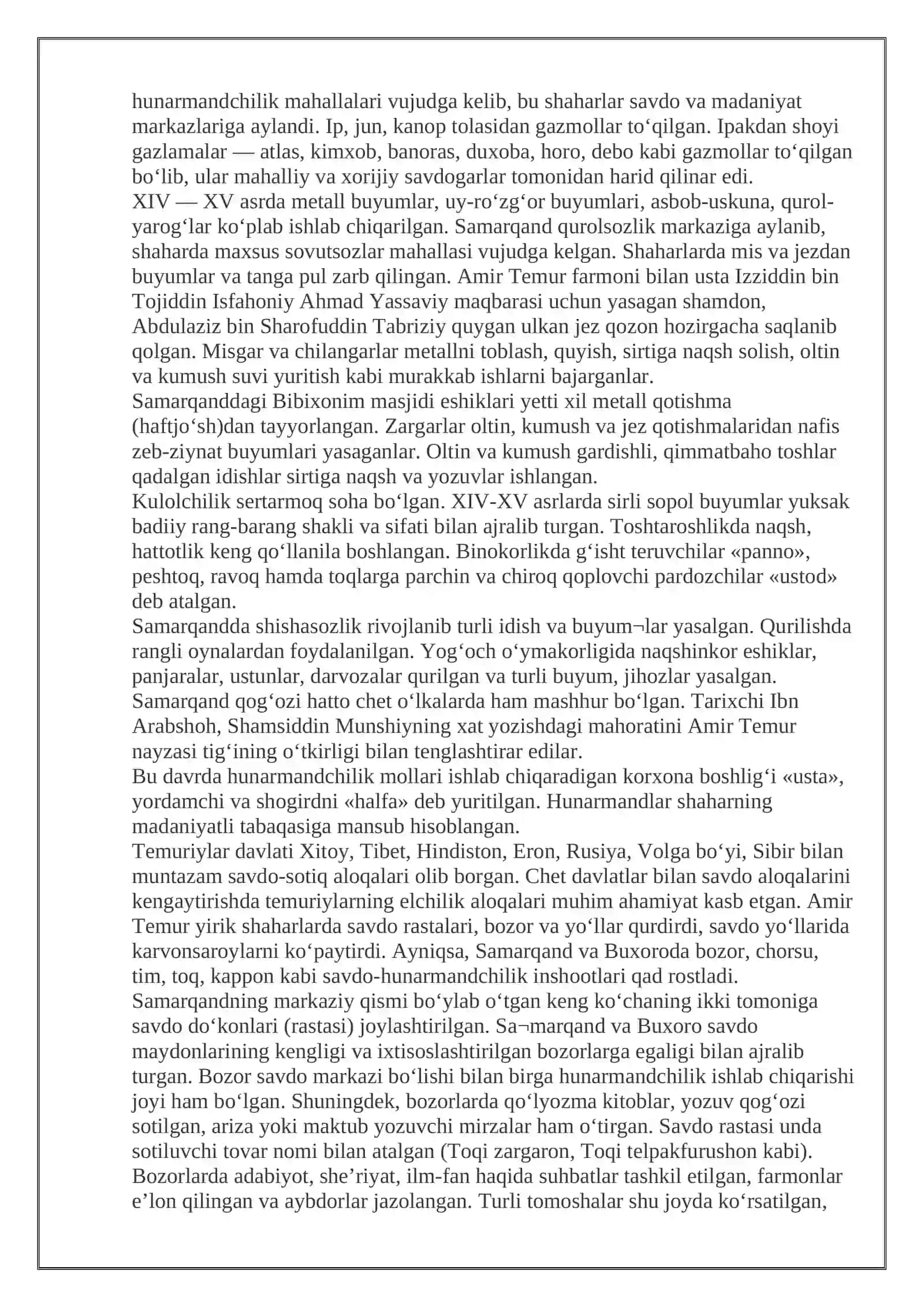 “TEMURIYLAR DAVRI MADANIYATI” 3