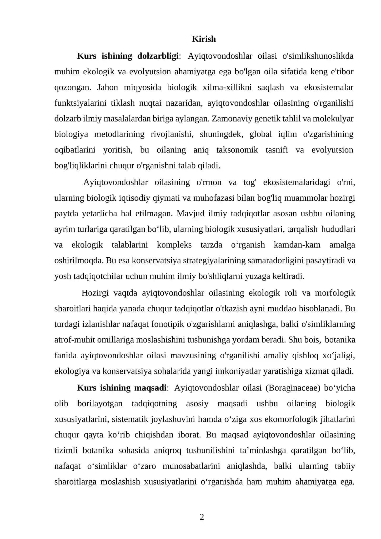 Ayiqtovondoshlar oilasi 3