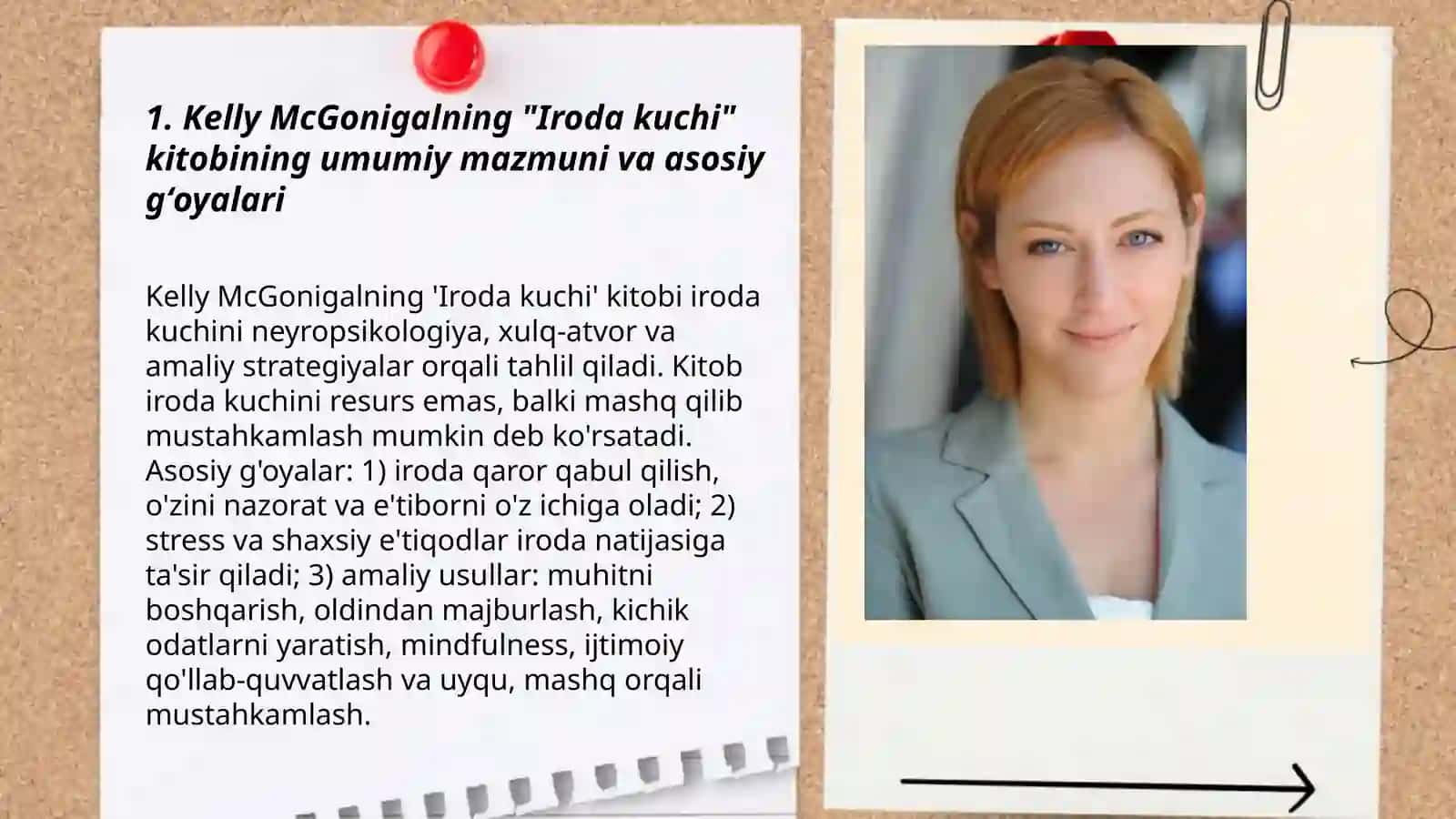 Kelly McGonigal. Iroda kuchi kitobi 3