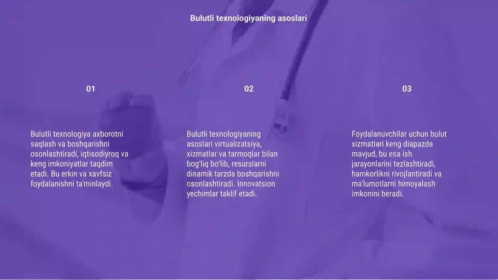 Bulutli texnologiyadan foydalanish 3