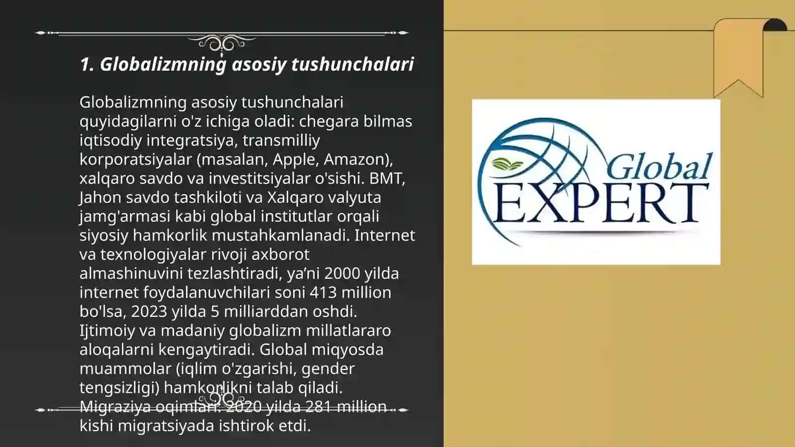 Globalizmning asosiy tushunchalari 3