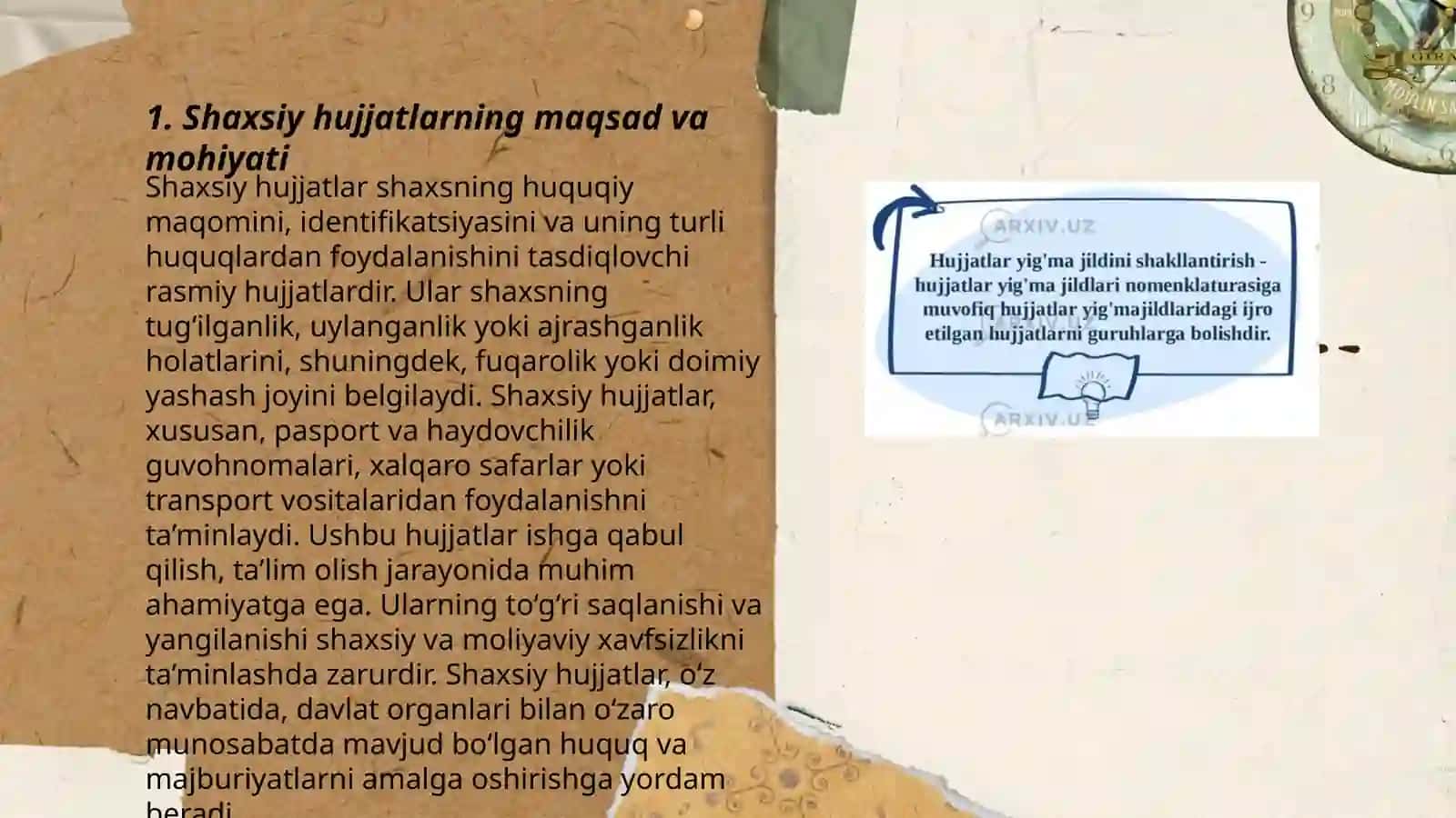 Shaxsiy hujjatlar yig'ma jildi 3