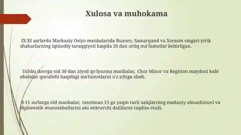 Oʼrta Osiyo ning IX XI asrlar manbashunosligi 3