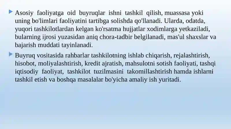 Farmoyish hujjatlari 3
