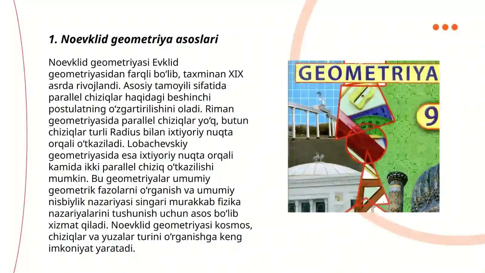 Noevklid geometriya asoslari 3
