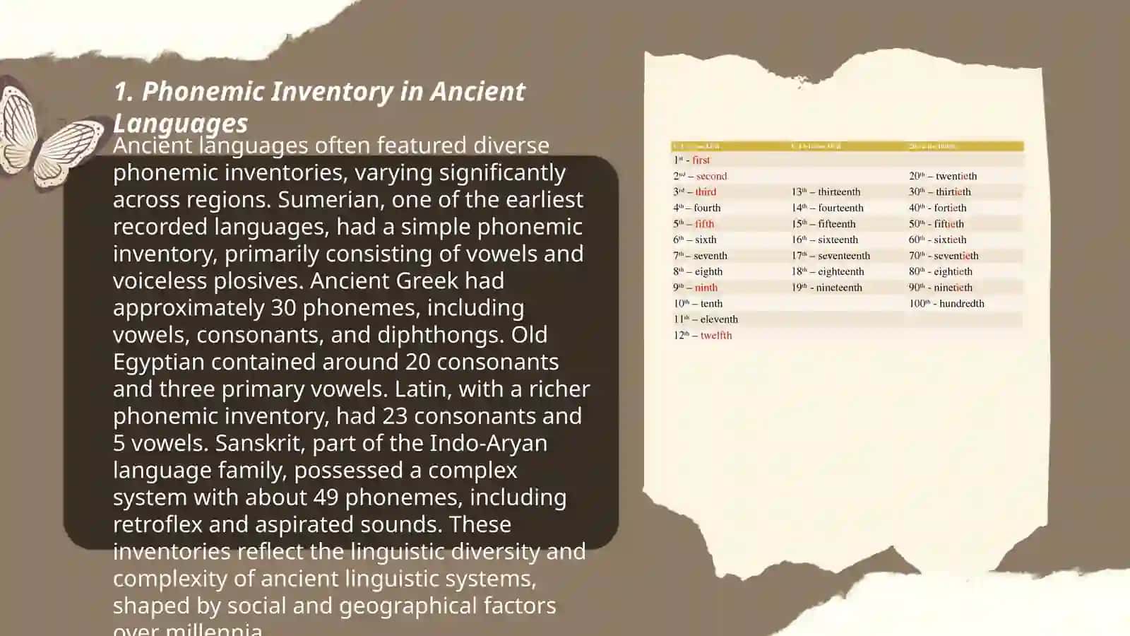 Phonetic features of the target language in ancient times 3