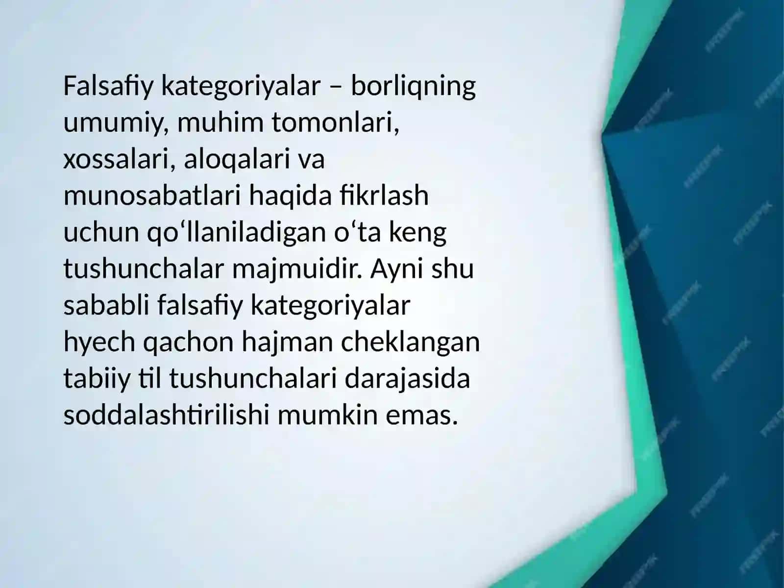 Falsafa qonun va kategoriyalarining ijtimoiy hjarayonlar dialektikasidagi o'rni. 3