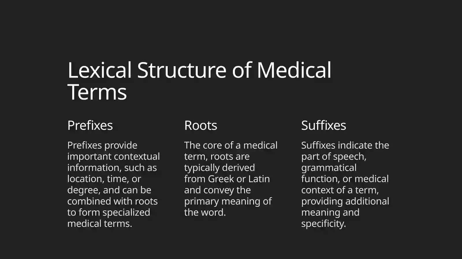 LEXICAL-SEMANTIC REVIEW OF MEDICAL TERMINOLOGY 3