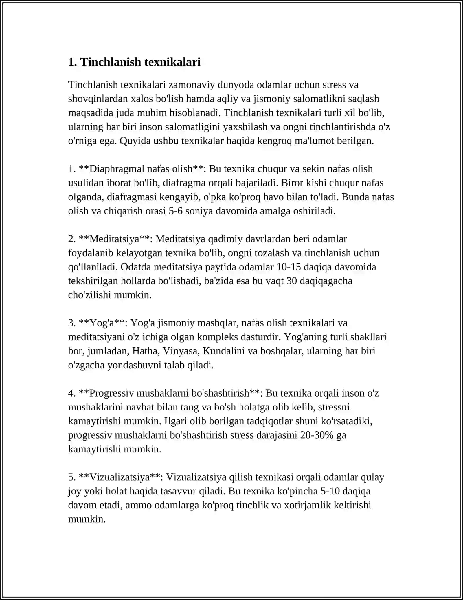 TURLI RELAKSATSION JARAYONLAR 3