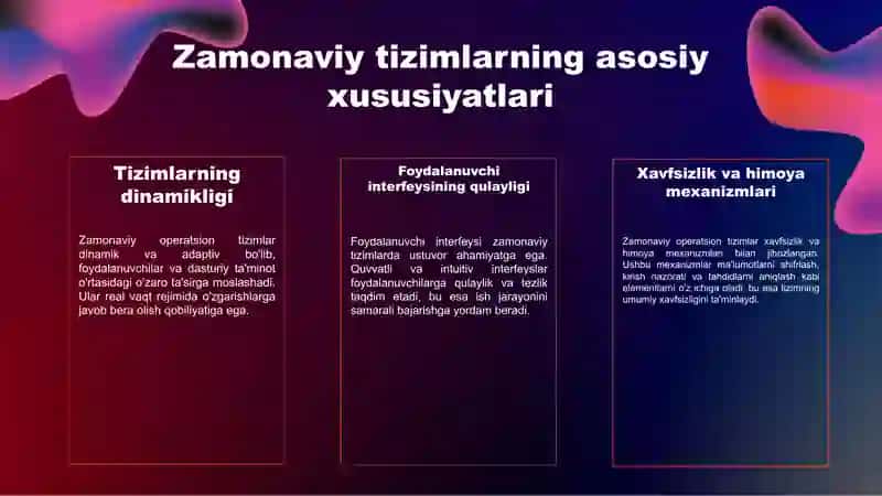 Zamonaviy operatsion tizimlar tahlili 3