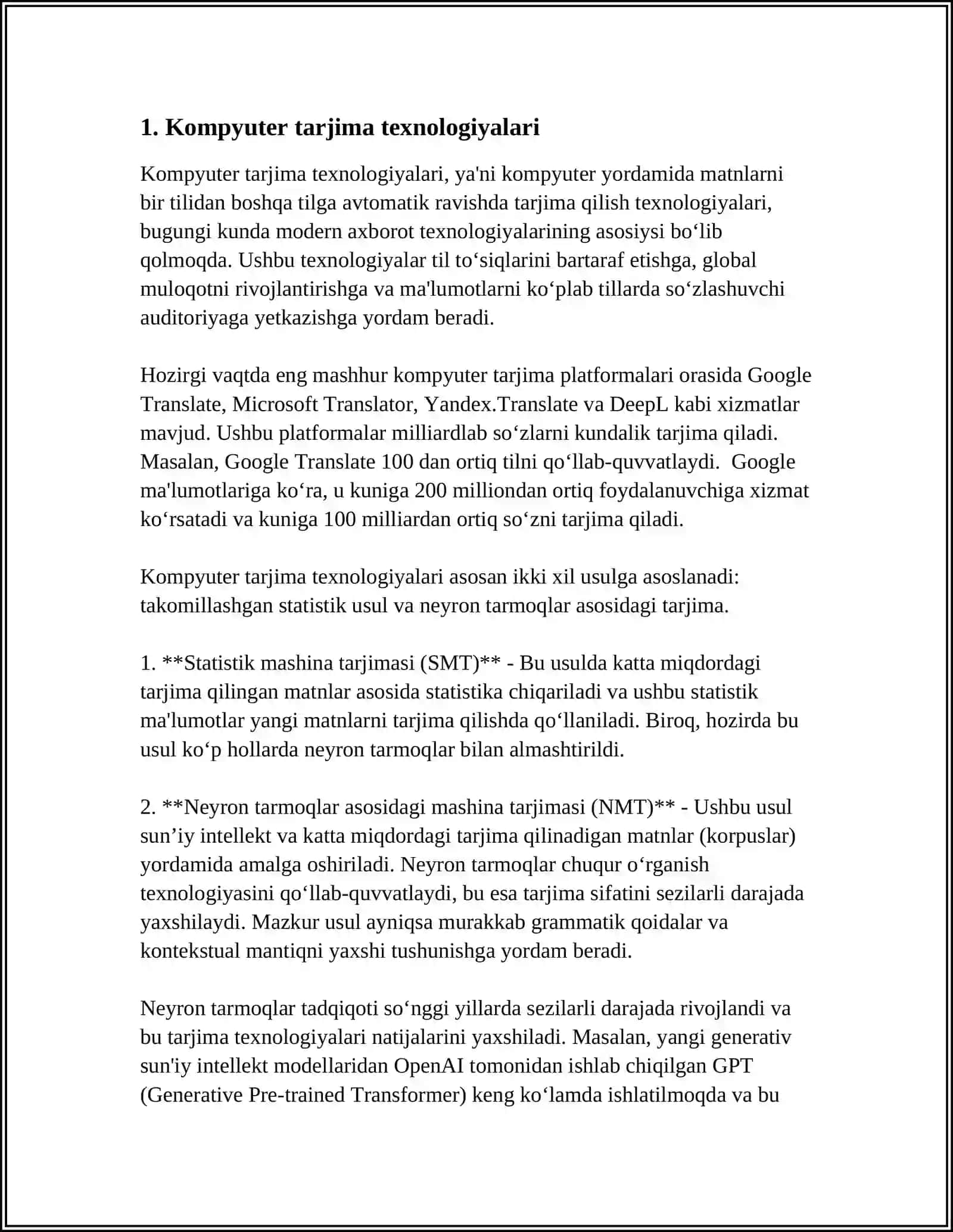 KOMPYUTER TARJIMA (CAT) 3