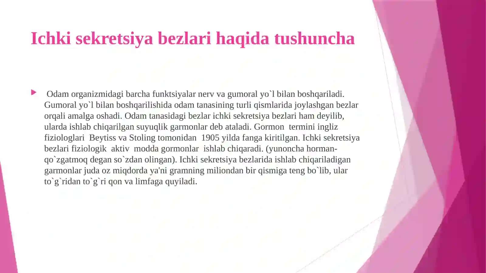 Ichki sekretsiya bezlari 3