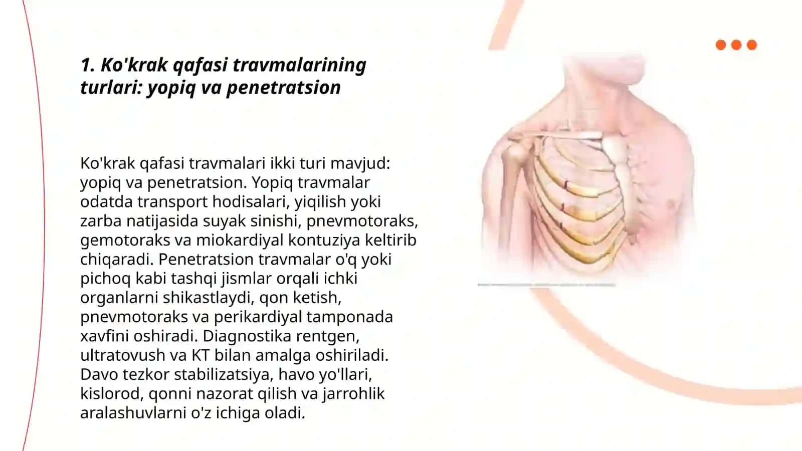 Ko'krak qafasi travmalari 3