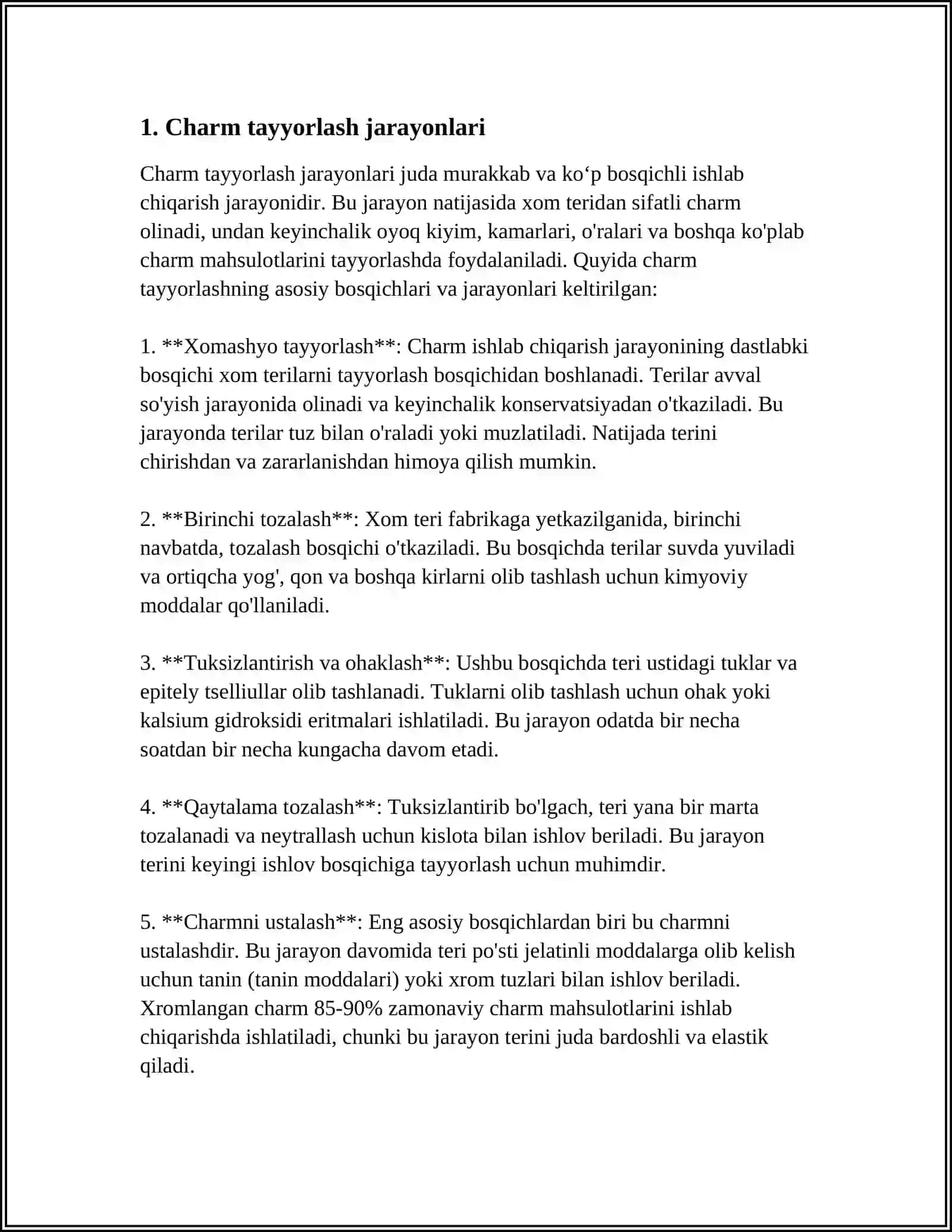 CHARMNING TEXNALOGIK JARAYONLARI 3