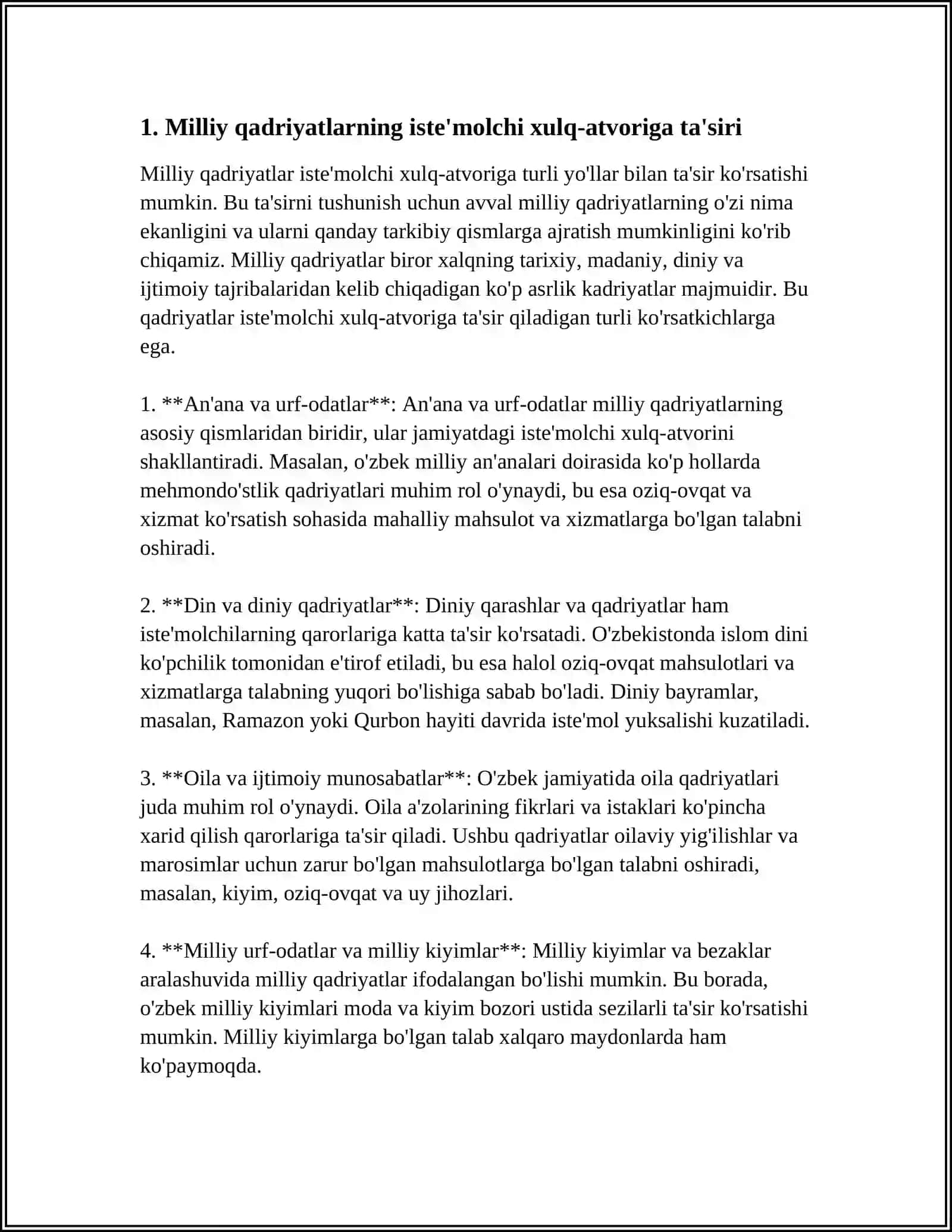 ISTE'MOLCHI XULQ ATVORI: MILLIY QADIRYATLAR VA DAROMAD DARAJASINING TA'SIRI 3