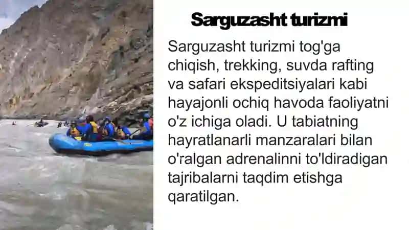 Turizmga kirish. Turizm turlari 3