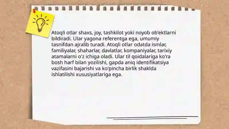Atoqli va turdosh otlar 3