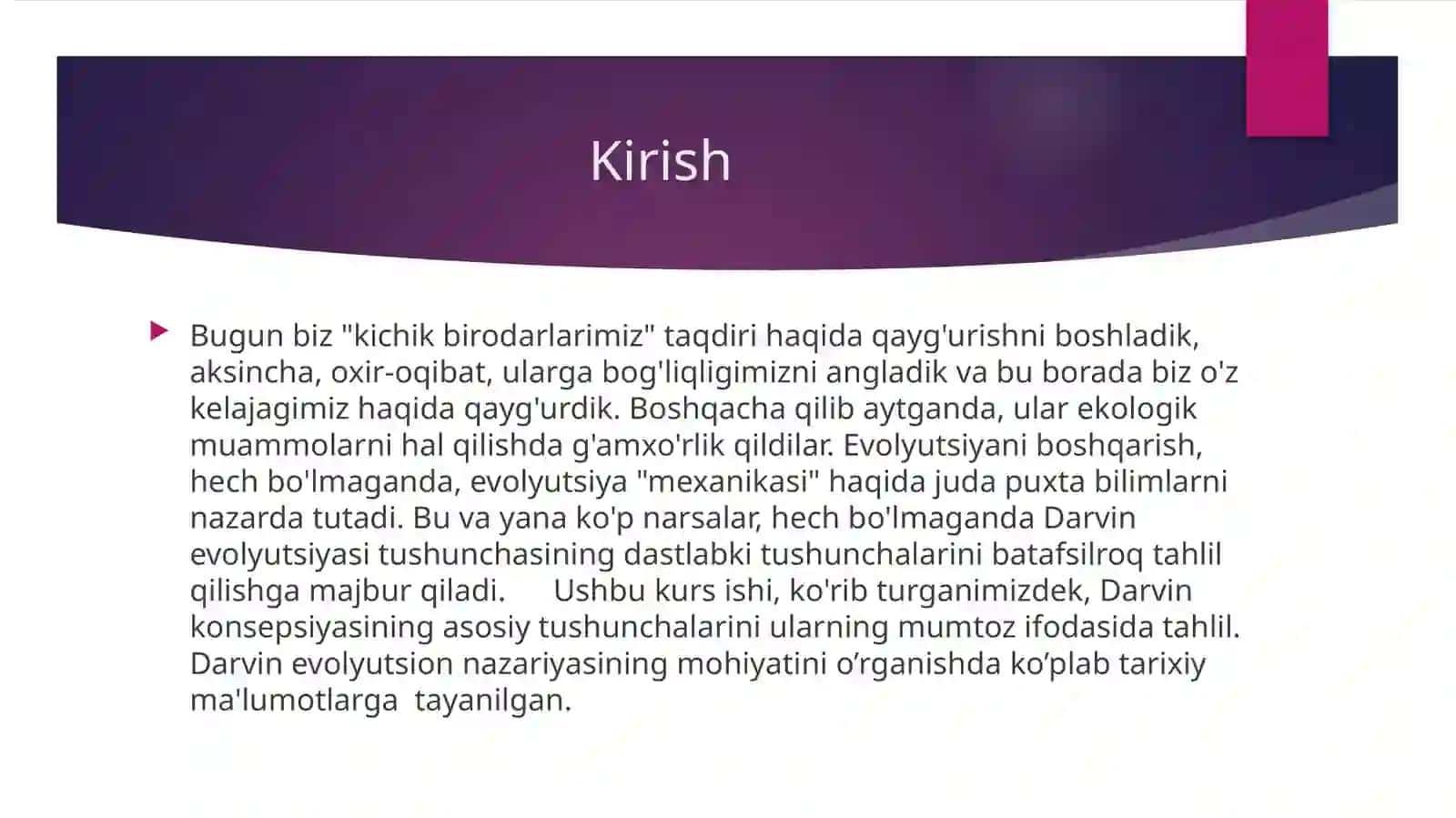 Charlz Darvin evolyutsion nazariyasi 3