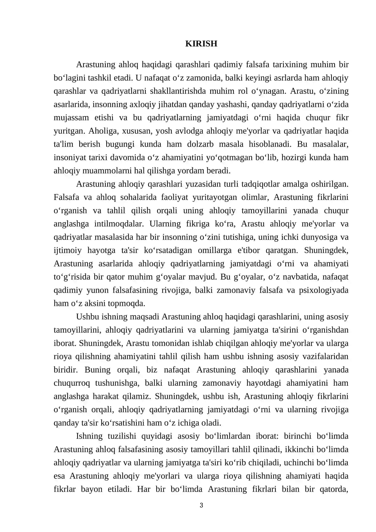 Arastuning ahloq haqidagi qarashlari 3