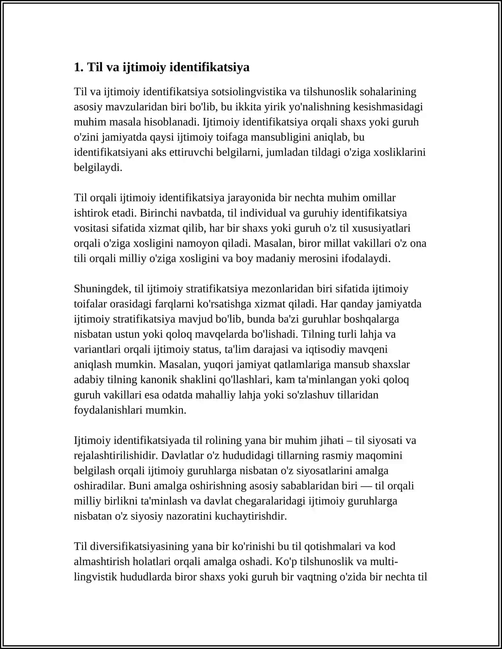 SOTSIOLINGVISTIKA VA TILSHUNOSLIK SOHALARI 3