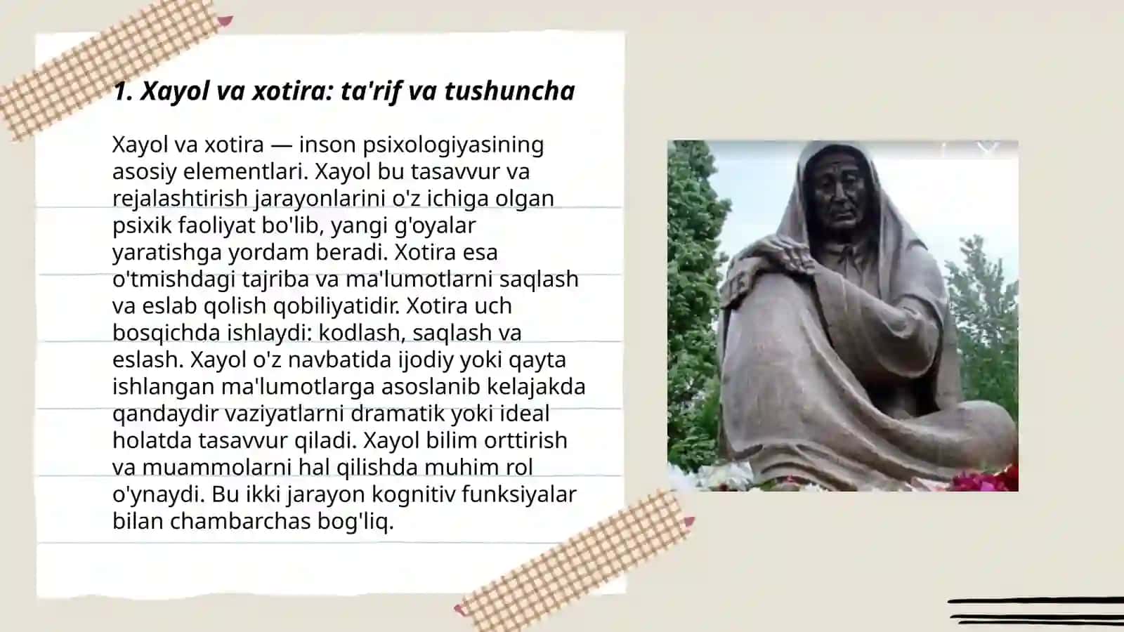 Xayol va xotira 3
