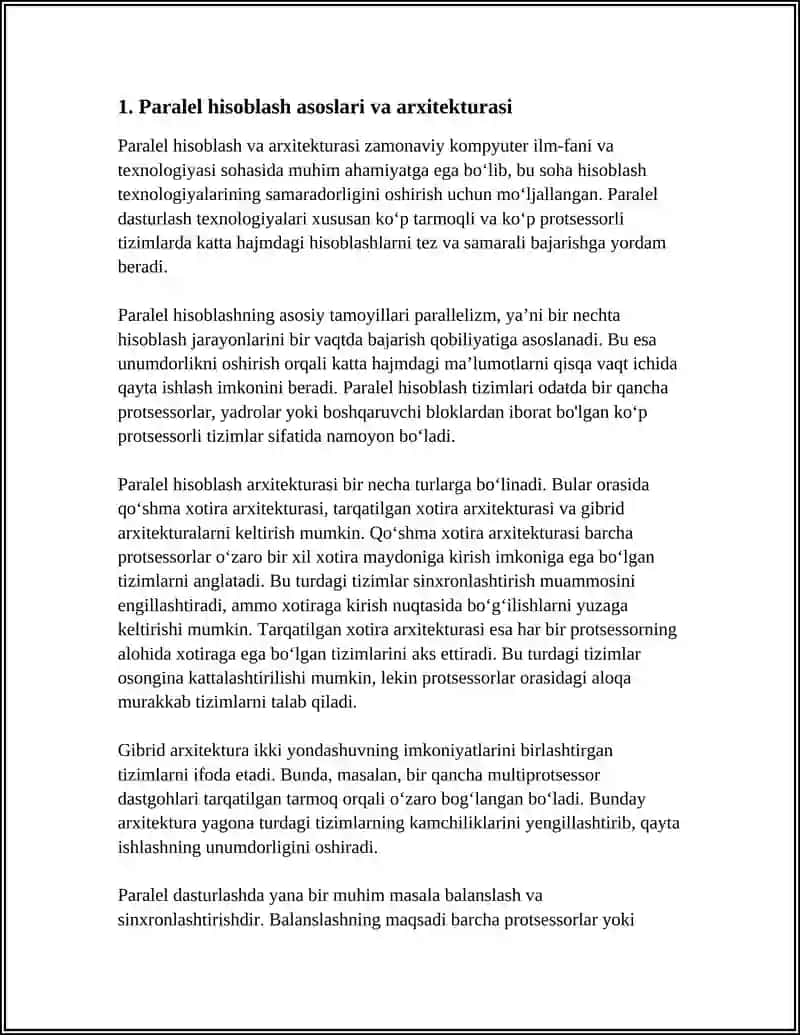 PARALLEL DASTURLASH TEXNOLOGIYALARI 3