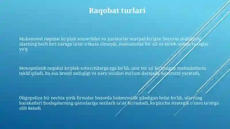 Raqobat turlari 3