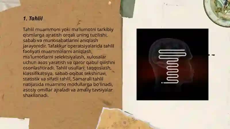 Tafakkur operatsiyalari 3