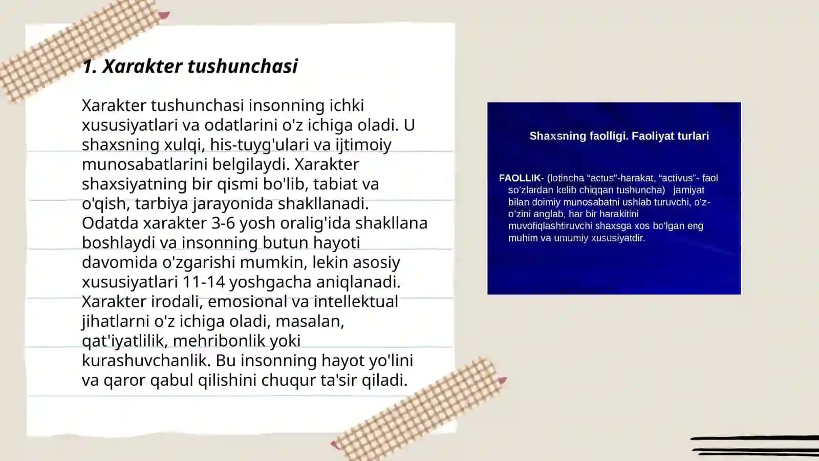 Xarakter va irsiyat.Shaxs emosiyasi 3