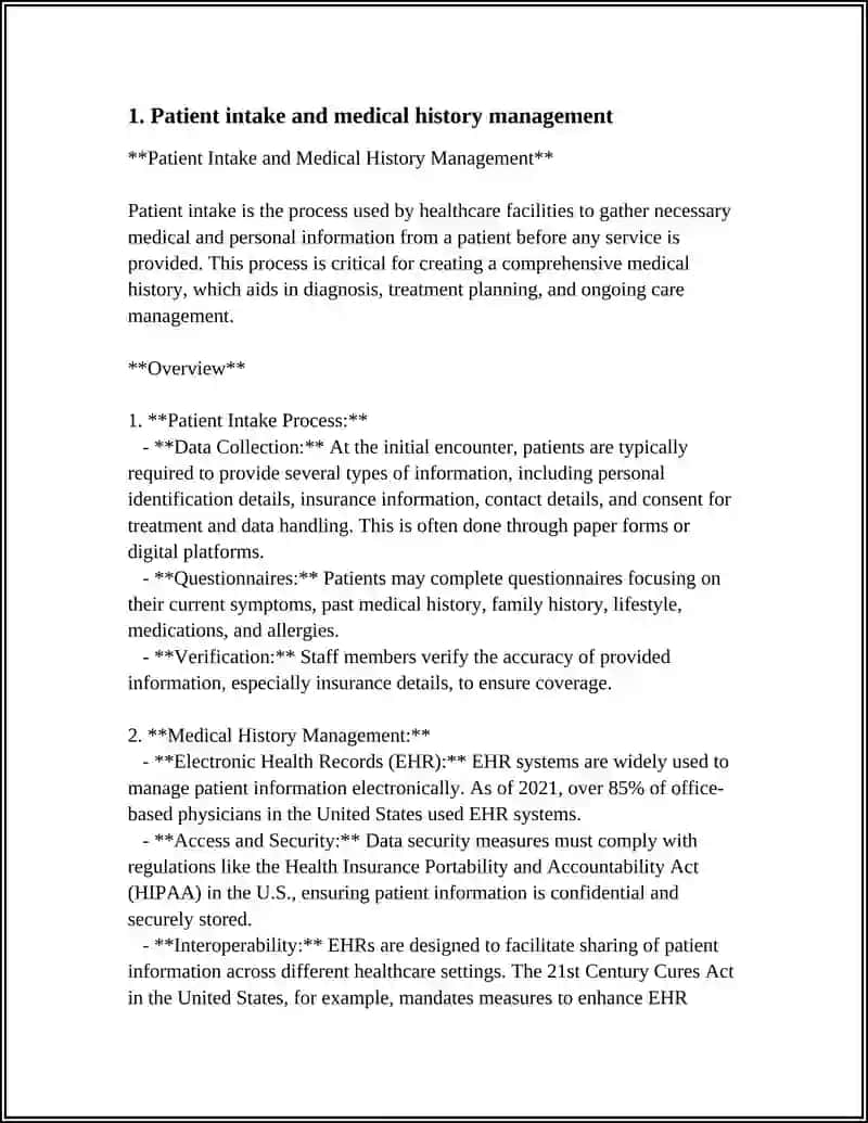 Patient Intake and Medical History Management 3
