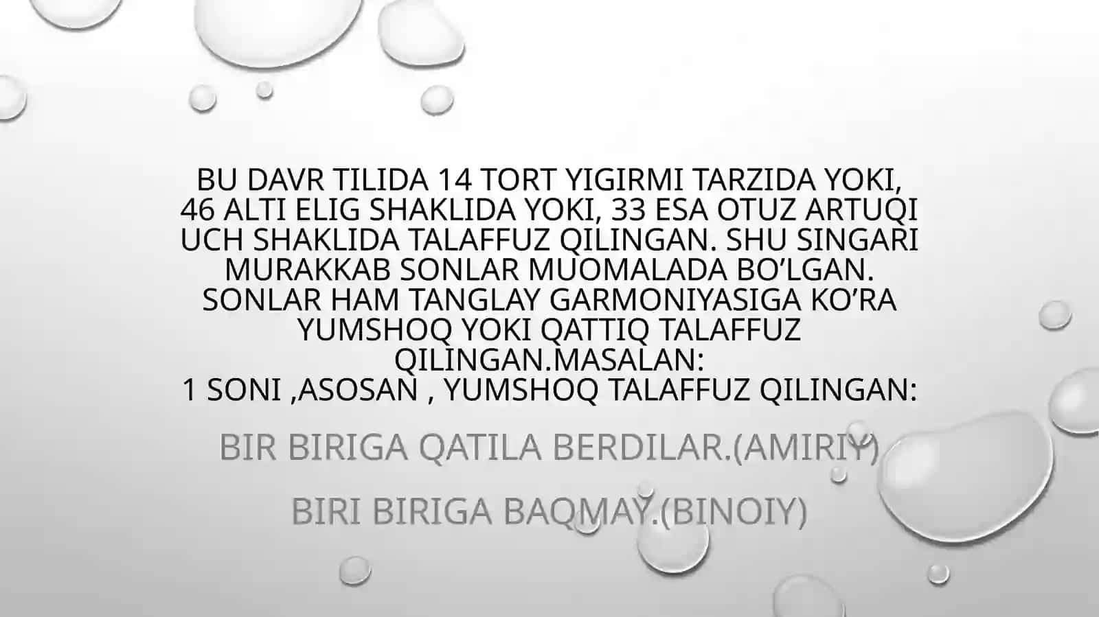 Eski o’zbek tilida sonlarning ifodalanish shakllari va turlari 3