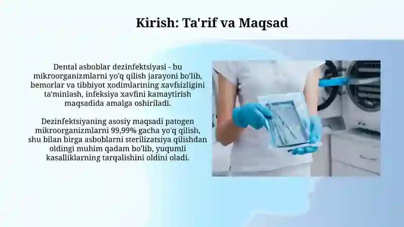 Stomatologik asboblarni dezinfeksiyalash 3