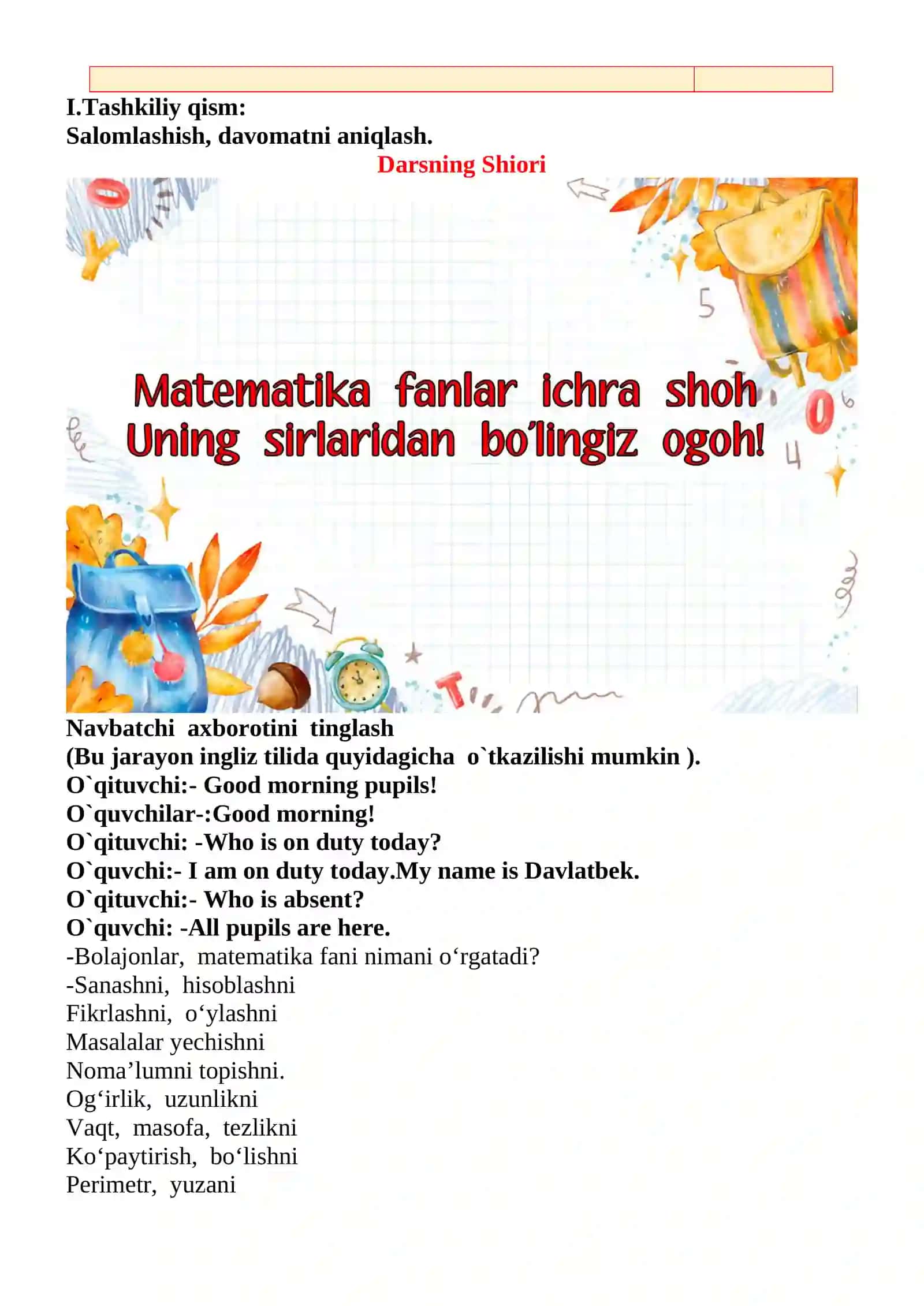 Sonni 3 ga bo‘lish mavzusida 2-sinf matematika fanidan dars ishlanmasi 3