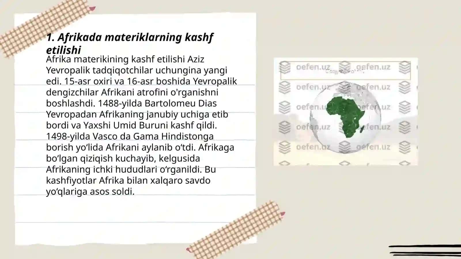 Afrika materigining tekshirilish tarixi 3