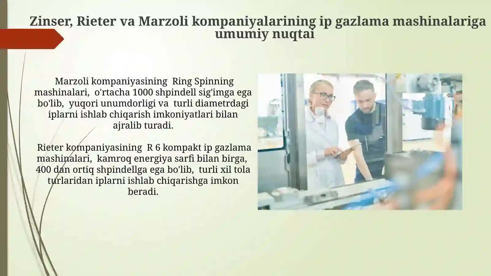 Marzoli Ring Spinning mashinalari 3