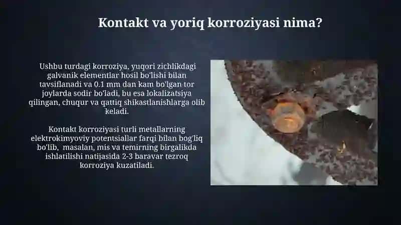 Kontakt va Yoriq Korroziyasi 3