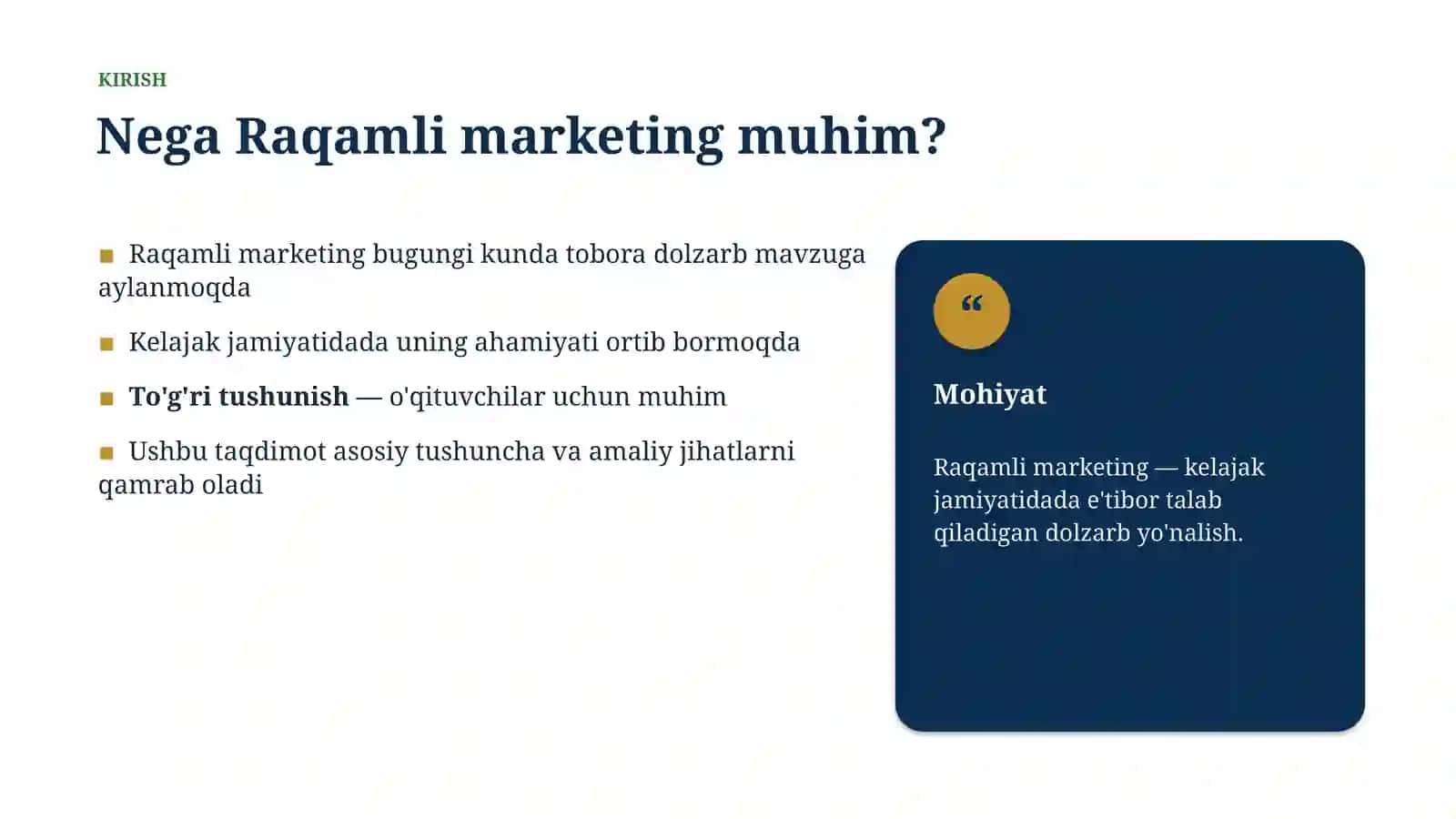 KELAJAK JAMIYATIDA 3