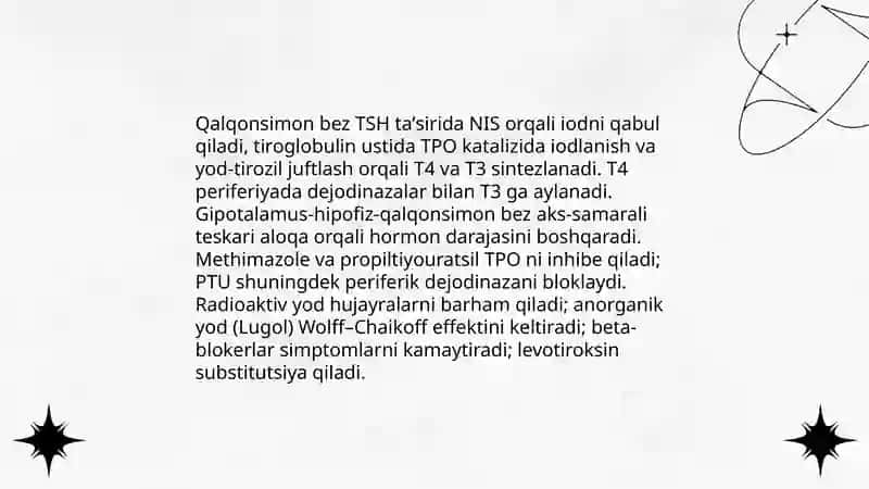 Qalqonsimon bez faoliyatiga ta’sir etuvchi dori vositalarini ratsional qo‘llashga klinik-farmakologik yondoshuv 3