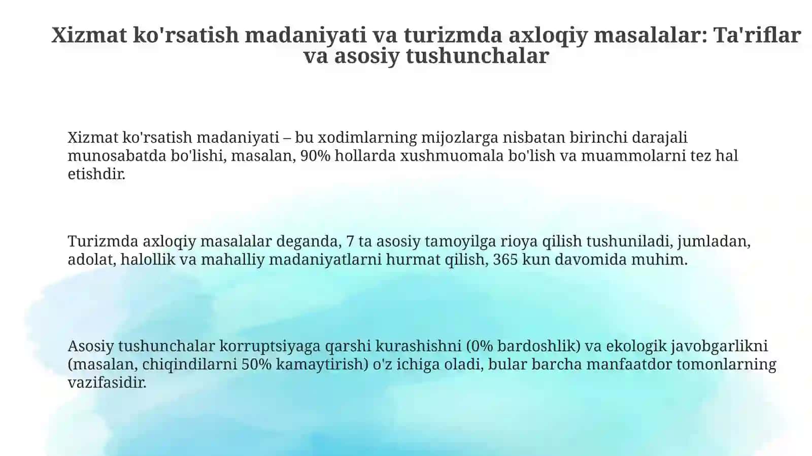 Turizm xizmatlari va etikasi 3