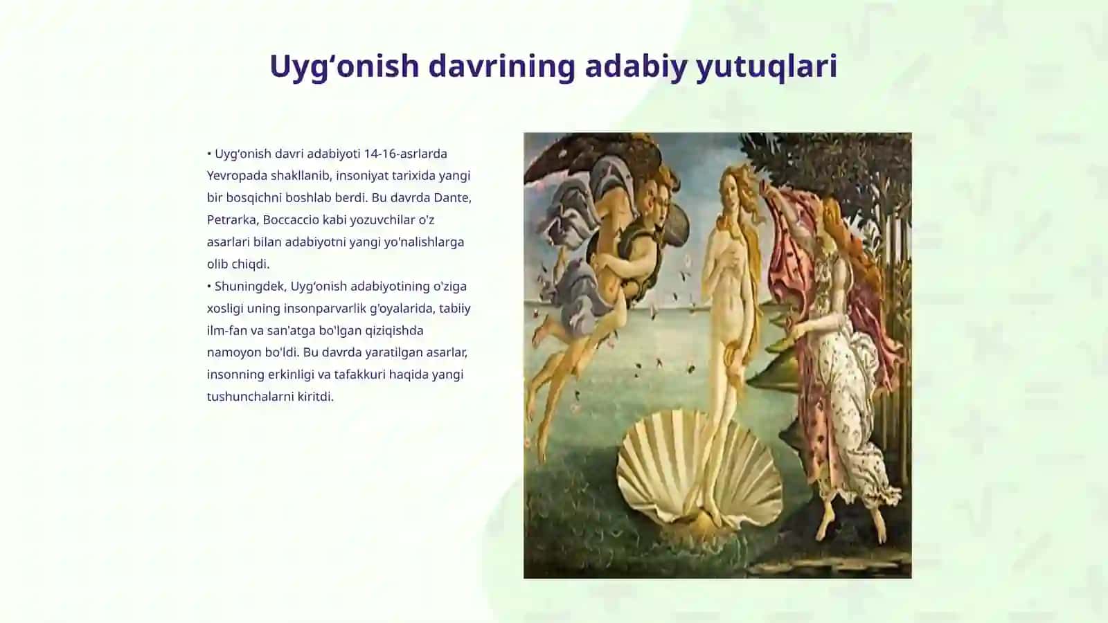 Uygʻonish adabiyotining umumnazariy muammolari 3