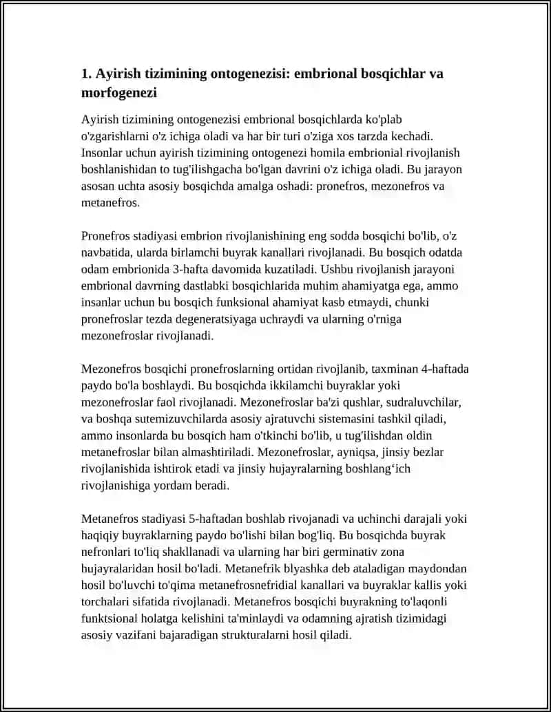 AYIRISH TIZIMI ONTO-FILOGENEZI 3